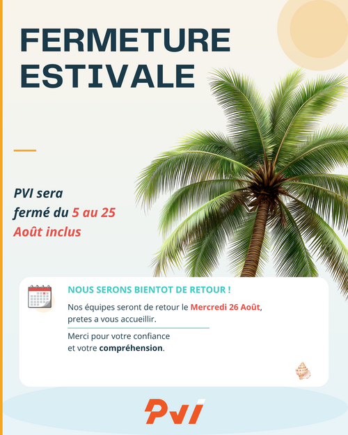 ☀️ L'équipe PVI prend un peu de repos estival ☀️ L'équipe PVI prend un peu de repos estival