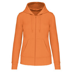 Sweat-shirt full zip &agrave; capuche K4031 LIGHT ORANGE