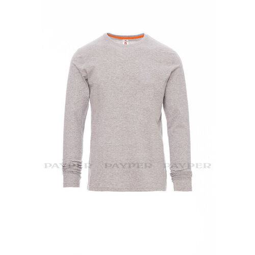 T-shirt manches longues gris chin&eacute; PINETA