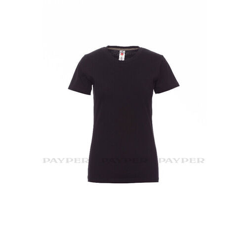 T-shirt &agrave; manches courtes noir SUNRISE LADY