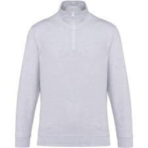 Sweat-shirt col zipp&eacute; blanc chin&eacute; K478