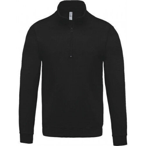 Sweat-shirt col zipp&eacute; noir K478