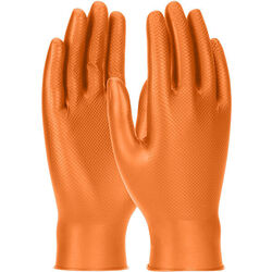 Gants en nitrile jetable orange GRIPPAZ (x50)