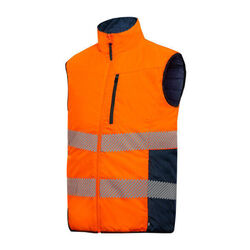 Bodywarmer de s&eacute;curit&eacute; r&eacute;versible orange