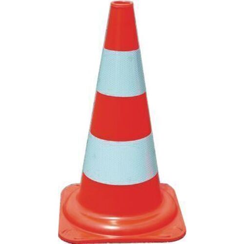 C&ocirc;ne de signalisation PVC 50cm orange fluo BT50B 142114