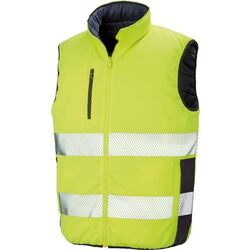 Bodywarmer de s&eacute;curit&eacute; r&eacute;versible jaune