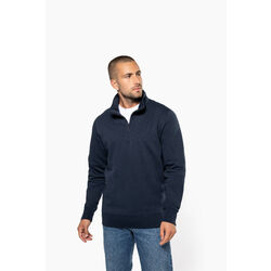 Sweat-shirt col zipp&eacute; homme