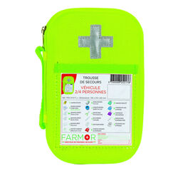Trousse secours fluo V&Eacute;HICULE 2/4 PERSONNES Vaux-le-Pénil